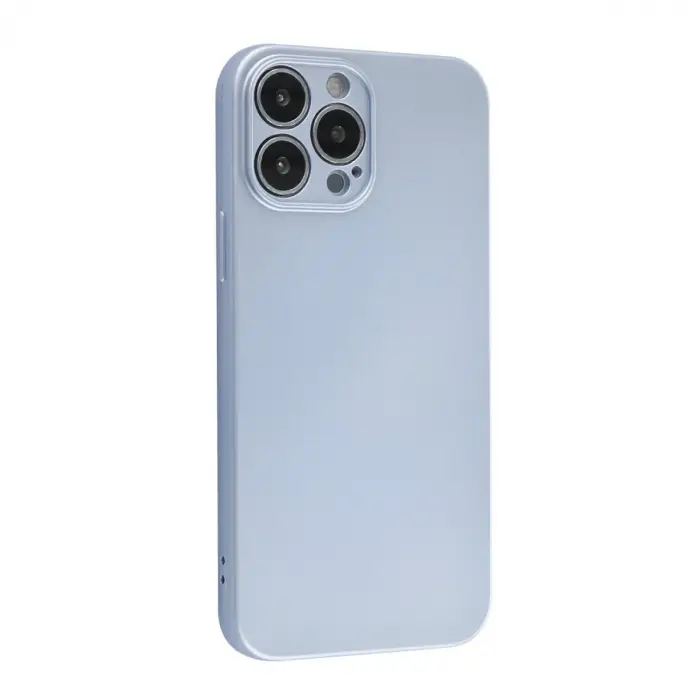 İphone 13 Pro Max Kılıf Nano İçi Kadife Silikon - Sky Blue