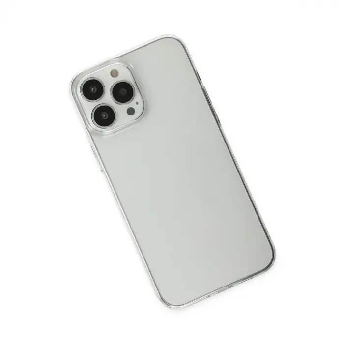 İphone 13 Pro Max Kılıf Pc Sert Şeffaf Kapak - Şeffaf