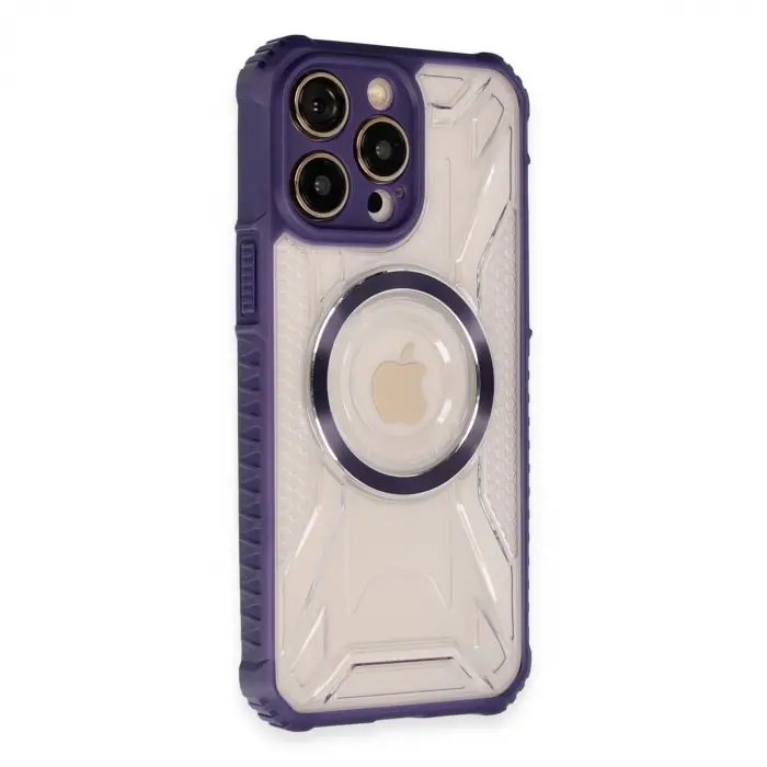 İphone 13 Pro Max Kılıf Prag Magneticsafe Kapak - Derin Mor