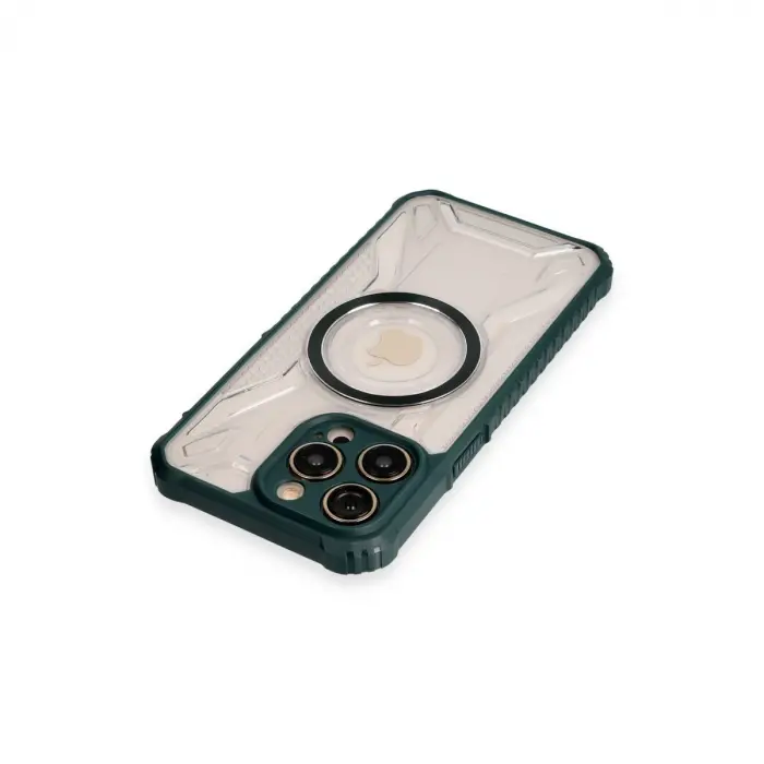 İphone 13 Pro Max Kılıf Prag Magneticsafe Kapak - Koyu Yeşil