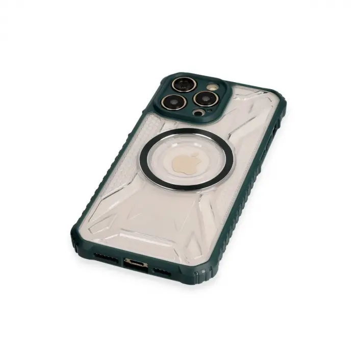 İphone 13 Pro Max Kılıf Prag Magneticsafe Kapak - Koyu Yeşil