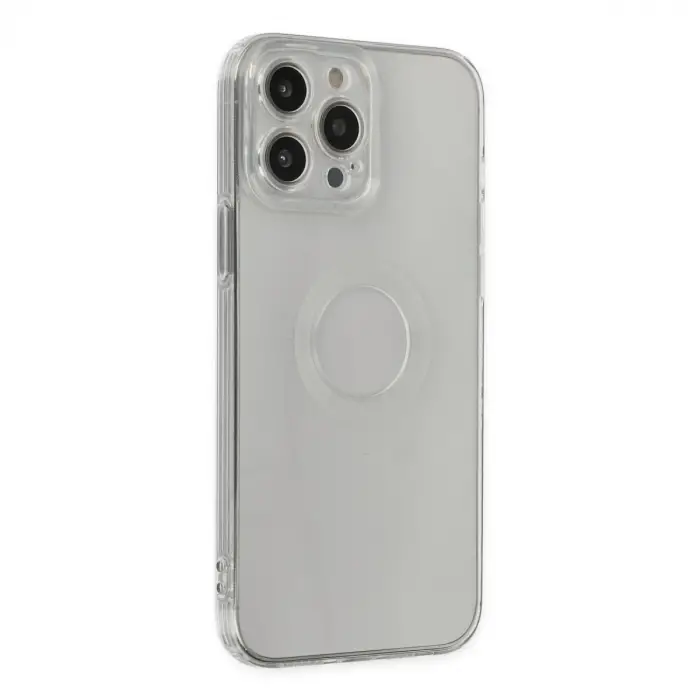 İphone 13 Pro Max Kılıf Santa Lens Silikon - Şeffaf