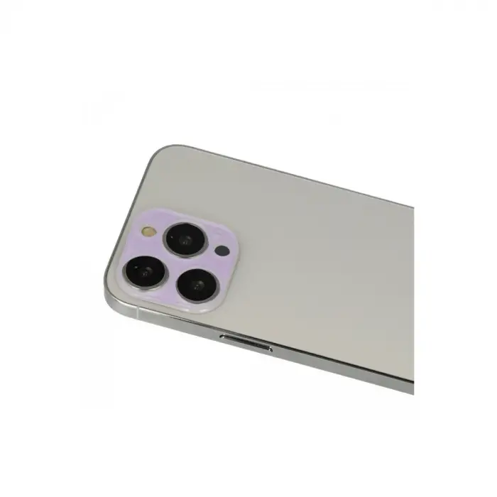 İphone 13 Pro Max Rainbow Kamera Lens Koruma Cam - Mor