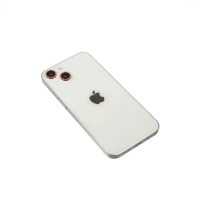 İphone 14 Diamond Kamera Lens - Kırmızı