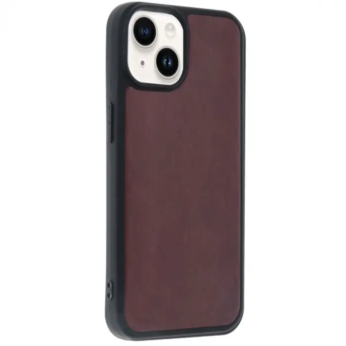 İphone 14 Kılıf Aras Deri Kapak - Bordo