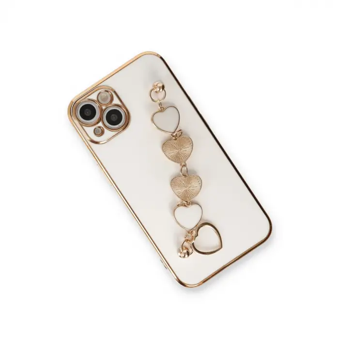 İphone 14 Kılıf Esila Silikon - Beyaz