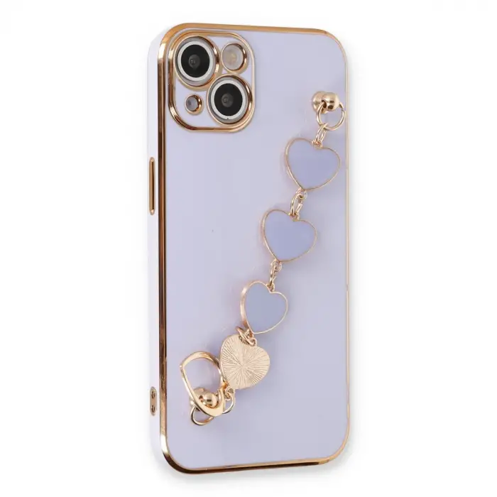 İphone 14 Kılıf Esila Silikon - Lila