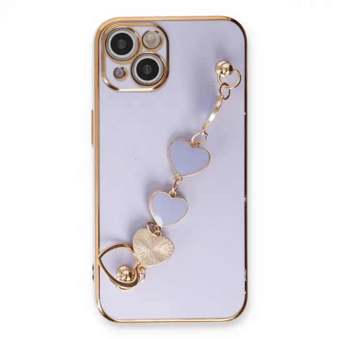 İphone 14 Kılıf Esila Silikon - Lila