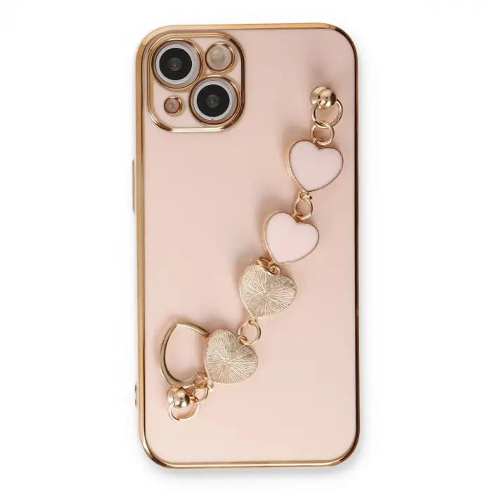 İphone 14 Kılıf Esila Silikon - Pudra