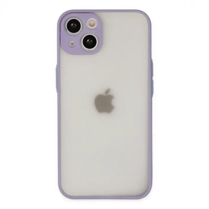 İphone 14 Kılıf Montreal Silikon Kapak - Mor