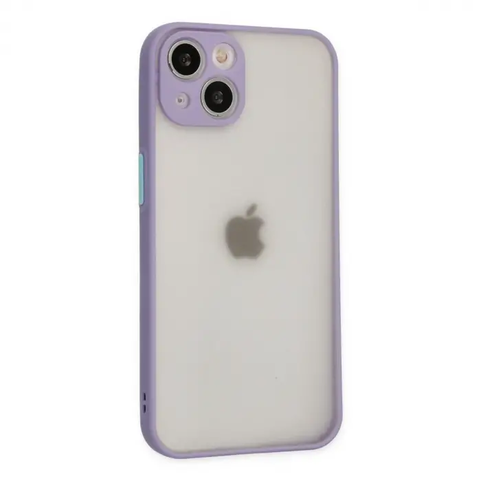 İphone 14 Kılıf Montreal Silikon Kapak - Mor