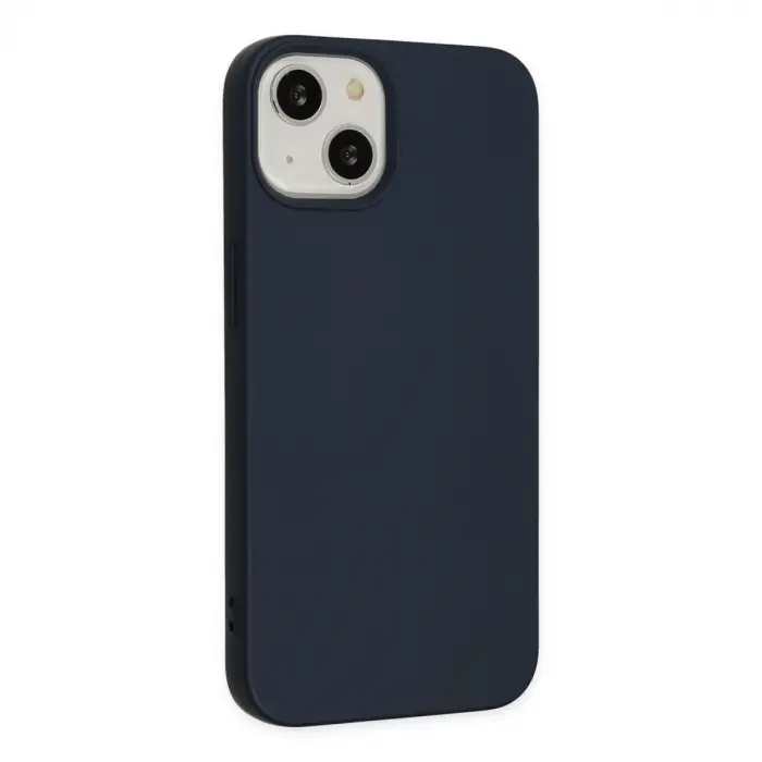 İphone 14 Kılıf Nano İçi Kadife Silikon - Lacivert