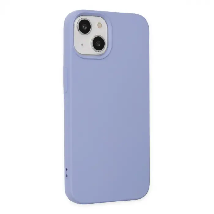 İphone 14 Kılıf Nano İçi Kadife Silikon - Lila