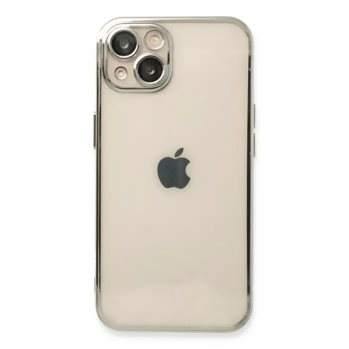İphone 14 Kılıf Razer Lensli Silikon - Gümüş