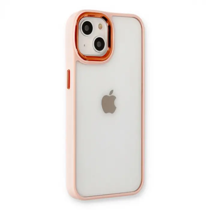 İphone 14 Plus Kılıf Dora Kapak - Pudra