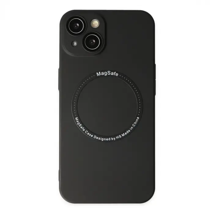 İphone 14 Plus Kılıf Jack Magneticsafe Lens Silikon - Siyah