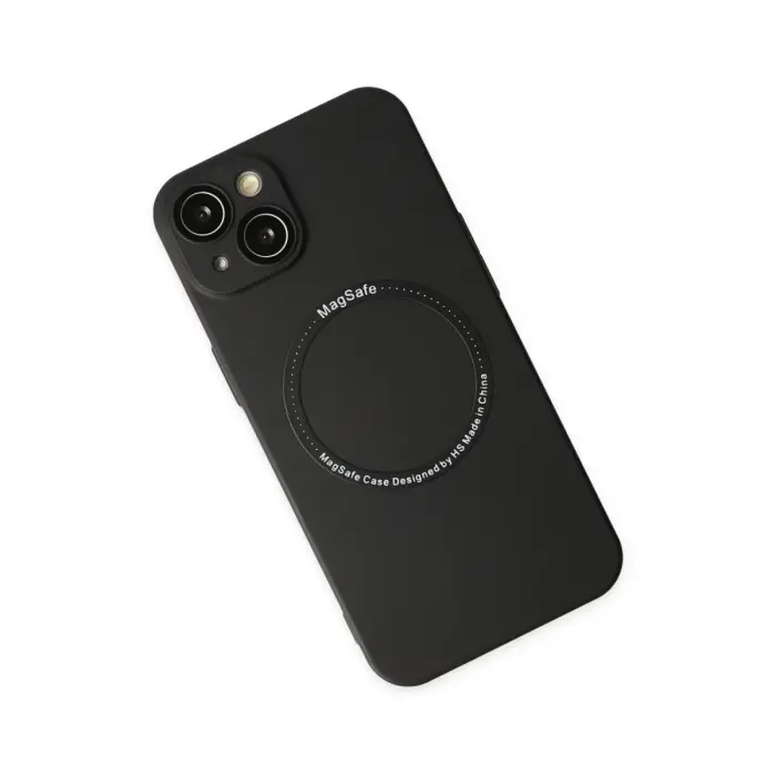 İphone 14 Plus Kılıf Jack Magneticsafe Lens Silikon - Siyah