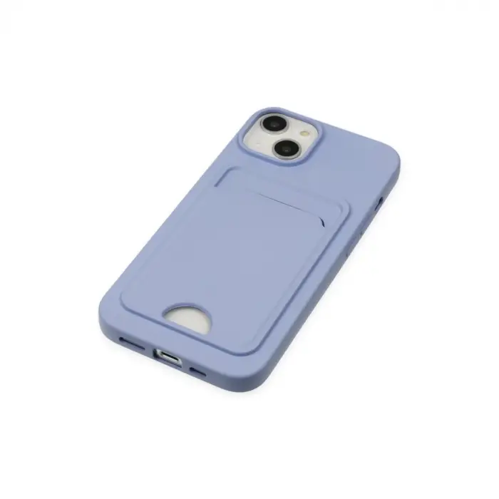 İphone 14 Plus Kılıf Kelvin Kartvizitli Silikon - Lila