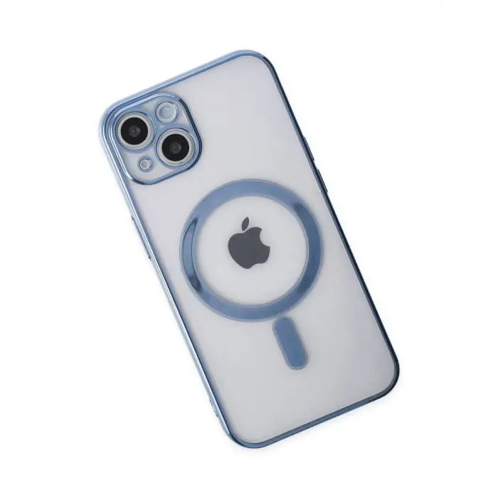 İphone 14 Plus Kılıf Magneticsafe Lazer Silikon - Sierra Blue