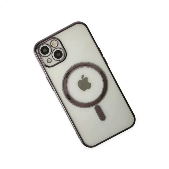 İphone 14 Plus Kılıf Magneticsafe Lazer Silikon - Siyah