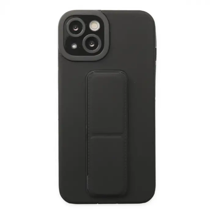 İphone 14 Plus Kılıf Mega Standlı Silikon - Siyah
