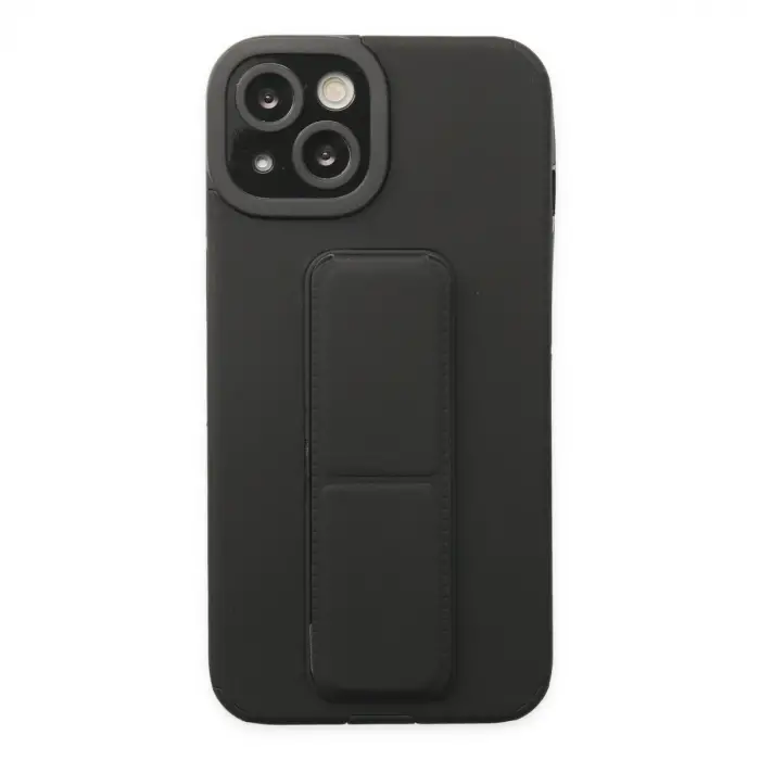 İphone 14 Plus Kılıf Mega Standlı Silikon - Siyah
