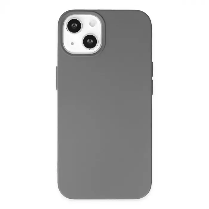 İphone 14 Plus Kılıf Nano İçi Kadife Silikon - Gri
