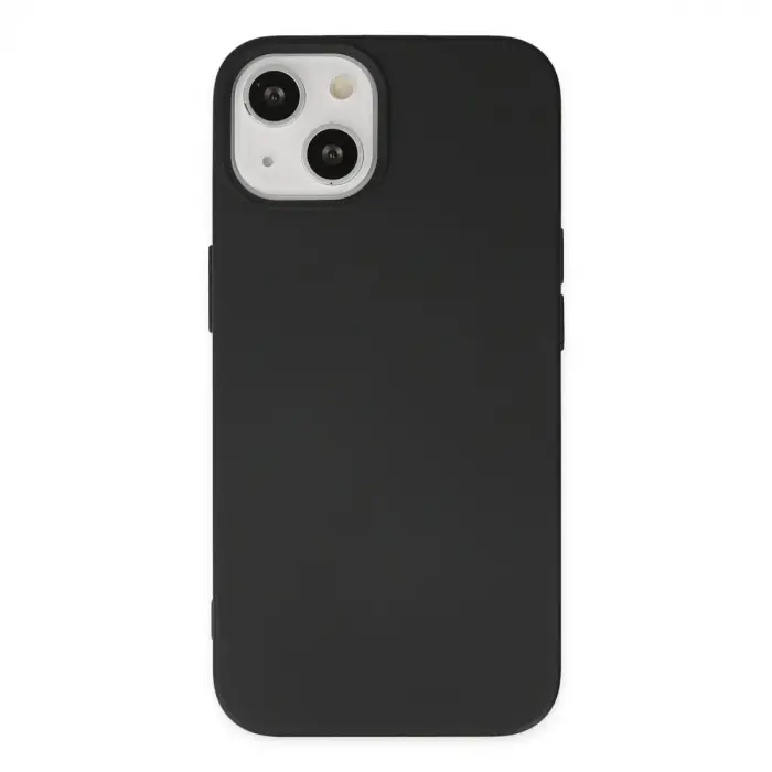 İphone 14 Plus Kılıf Nano İçi Kadife Silikon - Siyah