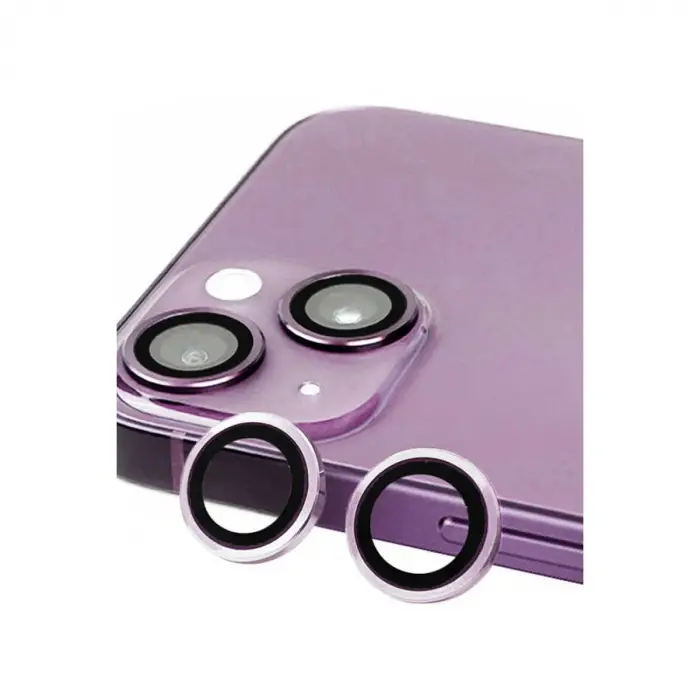 İphone 14 Plus Raze Metal Kamera Lens - Mor