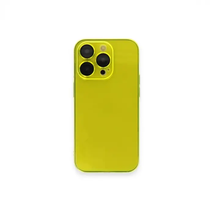 İphone 14 Pro Kılıf Armada Lensli Kapak - Sarı
