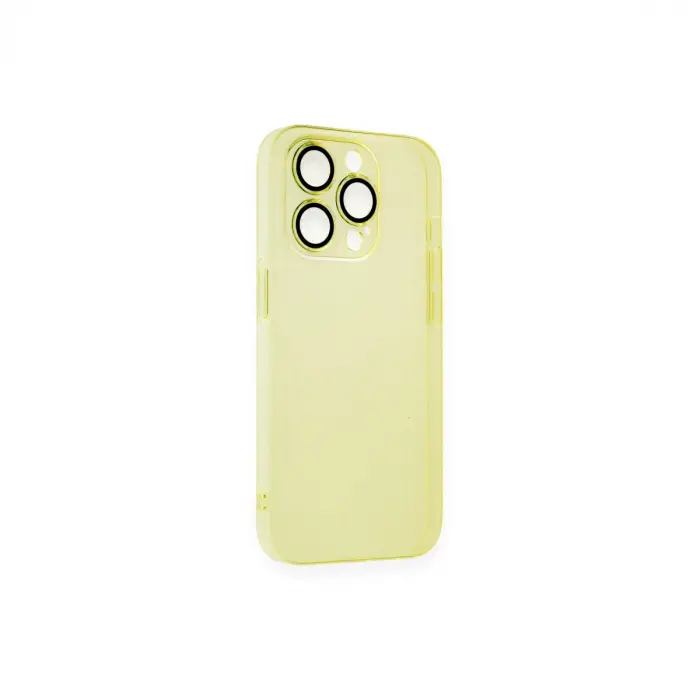 İphone 14 Pro Kılıf Armada Lensli Kapak - Sarı