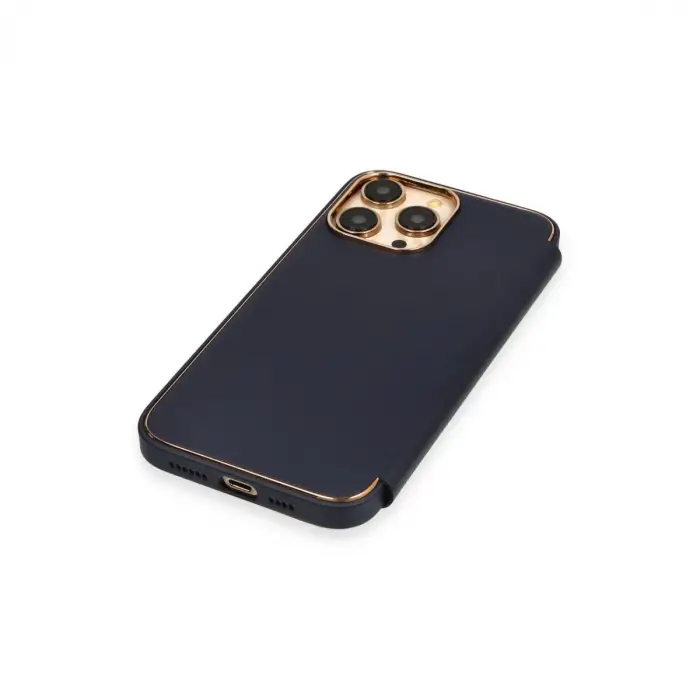 İphone 14 Pro Kılıf Dolpin Kapaklı - Lacivert