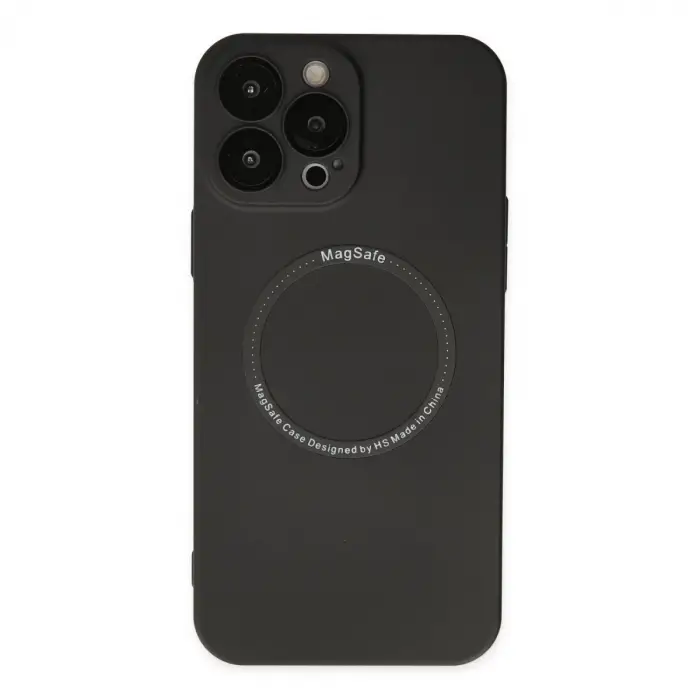 İphone 14 Pro Kılıf Jack Magneticsafe Lens Silikon - Siyah