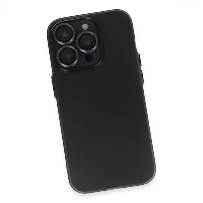 İphone 14 Pro Kılıf Luko Lens Silikon - Siyah