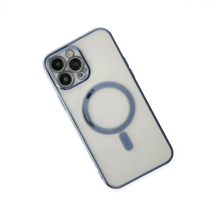 İphone 14 Pro Kılıf Magneticsafe Lazer Silikon - Sierra Blue