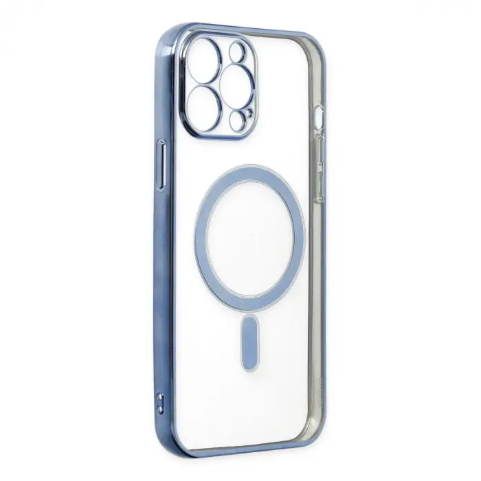 İphone 14 Pro Kılıf Magneticsafe Lazer Silikon - Sierra Blue