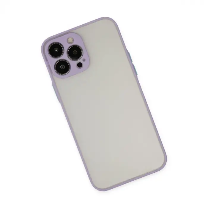 İphone 14 Pro Kılıf Montreal Silikon Kapak - Mor
