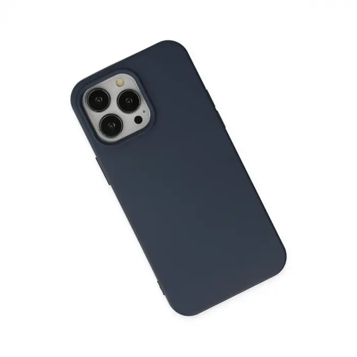 İphone 14 Pro Kılıf Nano İçi Kadife Silikon - Lacivert