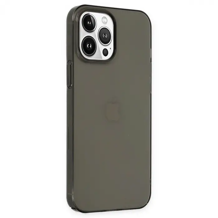 İphone 14 Pro Kılıf Pc Sert Şeffaf Kapak - Siyah