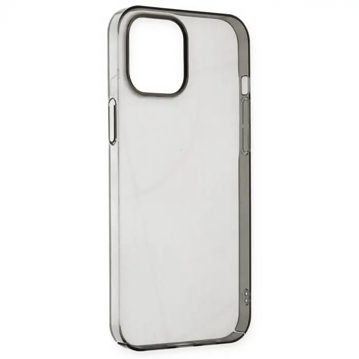 İphone 14 Pro Kılıf Pc Sert Şeffaf Kapak - Siyah