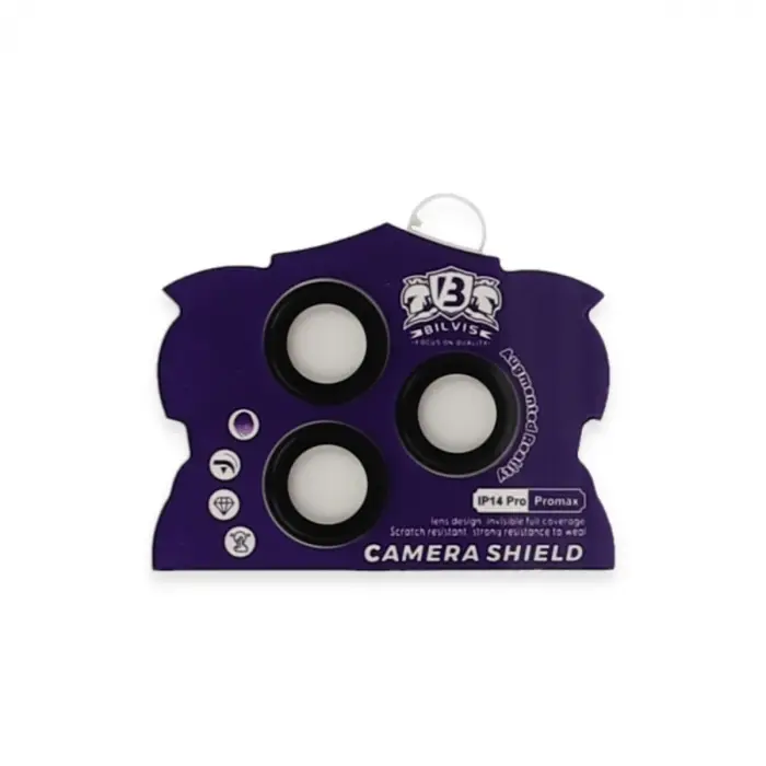 İphone 14 Pro Max Bilvis Titan Kamera Lens - Siyah