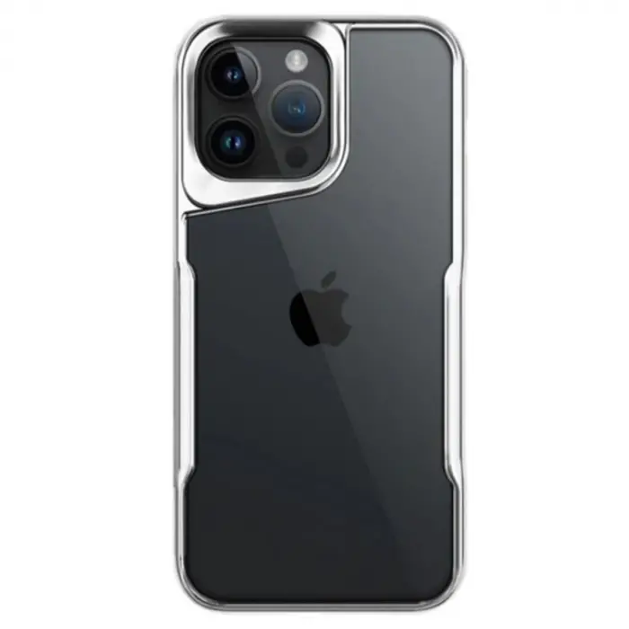 İphone 14 Pro Max Kılıf Boyi Silikon Kapak - Gümüş