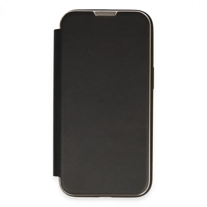 İphone 14 Pro Max Kılıf Dolpin Kapaklı - Siyah