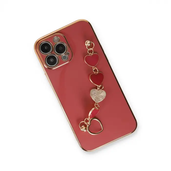 İphone 14 Pro Max Kılıf Esila Silikon - Kırmızı