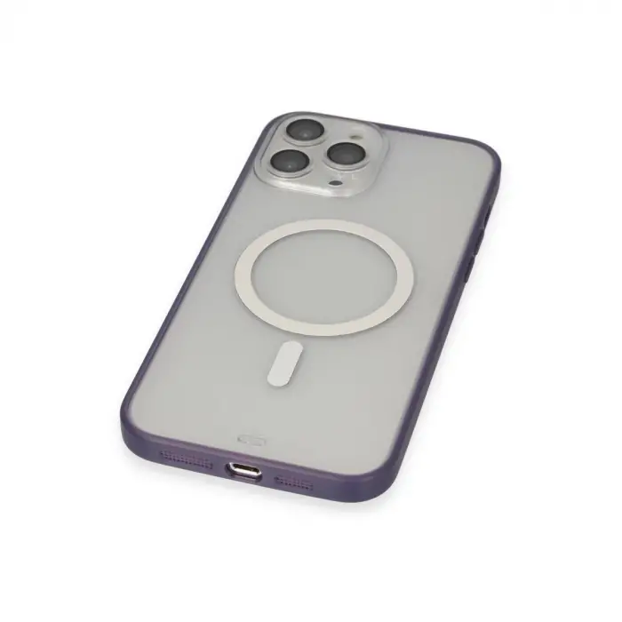 İphone 14 Pro Max Kılıf Grand Magneticsafe Kapak - Mor