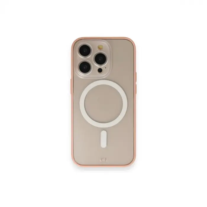 İphone 14 Pro Max Kılıf Grand Magneticsafe Kapak - Pembe