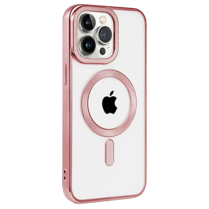 İphone 14 Pro Max Kılıf Kronos Magsafe Kapak - Rose Gold