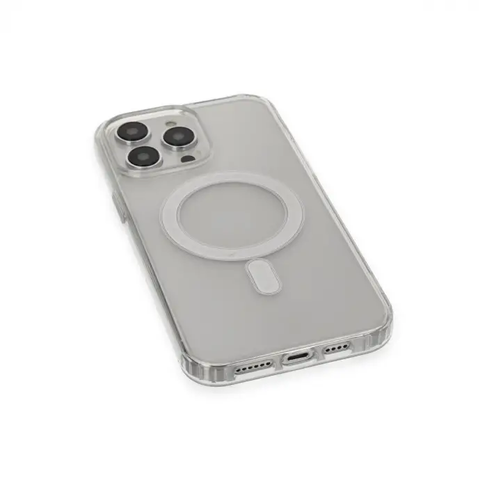 İphone 14 Pro Max Kılıf Matte Şeffaf Magneticsafe - Şeffaf