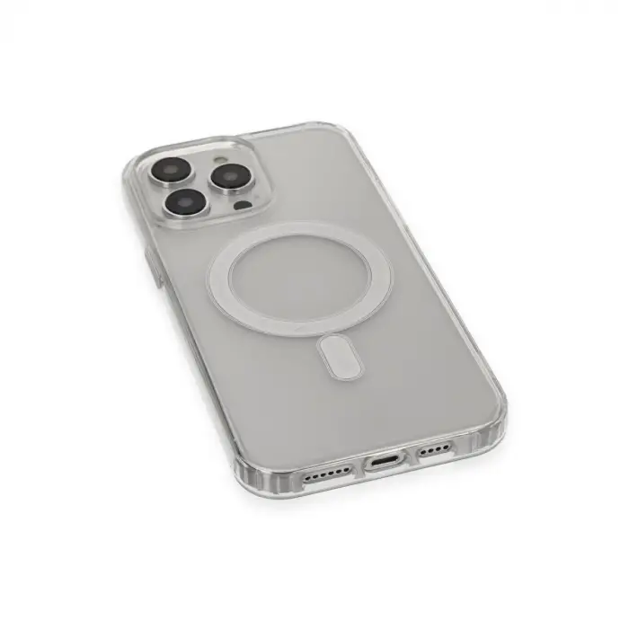 İphone 14 Pro Max Kılıf Matte Şeffaf Magneticsafe - Şeffaf