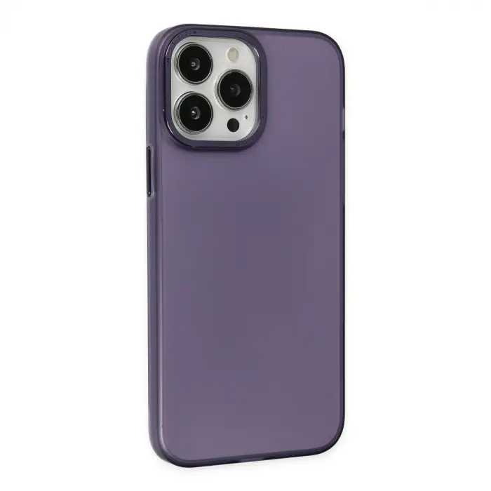 İphone 14 Pro Max Kılıf Modos Metal Kapak - Mor